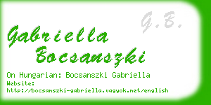 gabriella bocsanszki business card